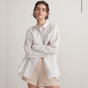 Madewell Signature Poplin Oversized Shirt NWT